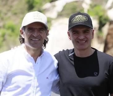 Federico Gutiérrez, alcalde de Medellín junto a Andrés Julián Rendón, gobernador de Antioquia. FOTO: @FicoGutierrez