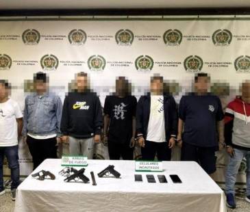 Las capturas se realizaron mediante allanamientos. FOTO: POLICÍA METROPOLITANA VALLE DE ABURRÁ