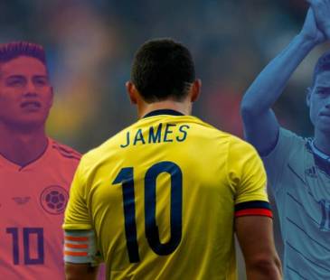 James Rodríguez en sus diferentes participaciones con la Selección Colombia. FOTOS: COLPRENSA