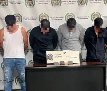 Los implicados intentaron escapar y fueron interceptados por las autoridades. FOTO: TOMADA DE MINUTO30