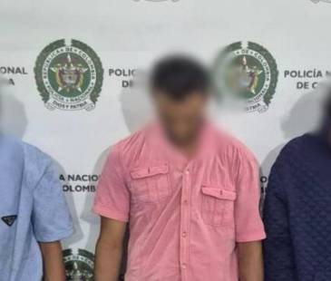 Ellos son los señalados responsables del delito por secuestro extorsivo. FOTO: CORTESÍA POLICÍA METROPOLITANA DEL VALLE DE ABURRÁ
