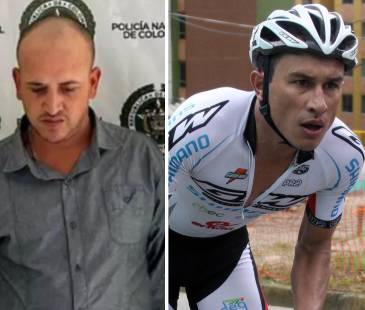 Edison Arley Posada Posada (izq.) fue hallado responsable del crimen del ciclista antioqueño Marlon Pérez (der.) ocurrido en 2024. FOTO: FISCALÍA Y ARCHIVO EL COLOMBIANO