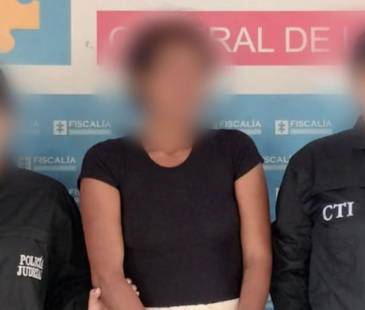 La mujer, de 28 años, fue capturada por el CTI de la Fiscalía. FOTO: CORTESÍA