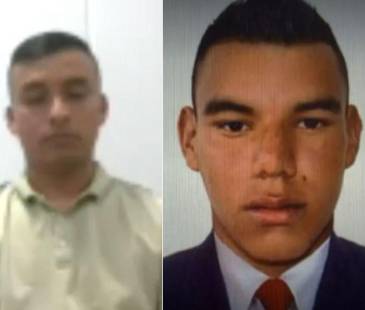 El teniente del Ejército Leider Ortiz Ortiz (izq.), condenado por homicidio y tortura, y Esneider Flórez Manco (der.), la víctima. FOTOS: CORTESÍA