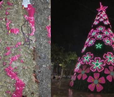 En menos de una semana, el alumbrado navideño de Medellín ha sido vandalizado. FOTOS: CORTESÍA EPM