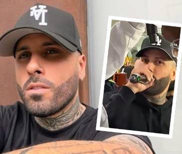 El artista iba de camino a una rueda de prensa; algunos seguidores lo acompañaron. FOTOS: INSTAGRAM @NICKYJAM Y CAPTURA DE VIDEO @LARAZONOFICIAL