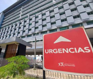 El pequeño fue llevado al Hospital Pablo Tobón Uribe. FOTO: MAURICIO PALACIO