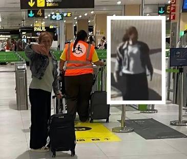 Esta es la última foto de Orlinda en el aeropuerto de Ibiza. La miniatura corresponde al registro de las cámaras de seguridad que siguieron su recorrido. FOTOS: EL MUNDO Y MSN NOTICIAS