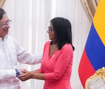 La visita convirtió a Petro en el primer mandatario extranjero que entra a Venezuela tras la captura de Maduro. FOTO: PRESIDENCIA DE COLOMBIA