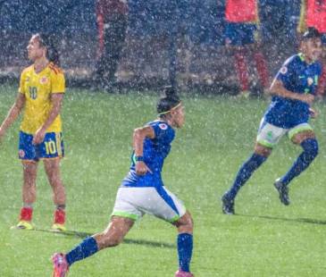 Colombia vs. Brasil Sudamericano Sub-20 Femenino 2026. FOTO: TOMADA DE X @WINSPORTSTV