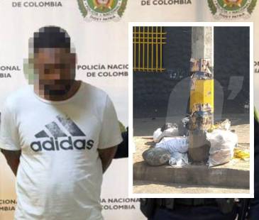 El presunto responsable del homicidio y el lugar donde encontraron el cuerpo <span class="mln_small-caps_mln">(detalle). FOTOS: POLICÍA METROPOLITANA Y GUILLERMO OSPINA MUÑOZ</span>