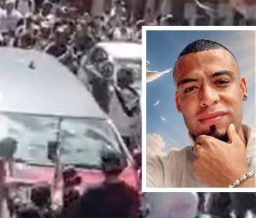 <span class="mln_uppercase_mln">El</span><b><span class="mln_uppercase_mln"> funeral se realizó en el barrio Caicedo. FOTO: TOMADA DE VIDEO Y CORTESÍA </span></b>