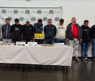 Entre los hombres se encontrarían cuatro de los cabecillas. FOTO: ALCALDÍA DE MEDELLÍN
