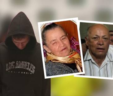 Izquierda: alias Sangre y alias Chumorrys o Mono tras ser capturados. Derecha: Rosa Elvira y Pedro Nel Quintero. FOTOS: POLICÍA ANTIOQUIA Y CORTESÍA