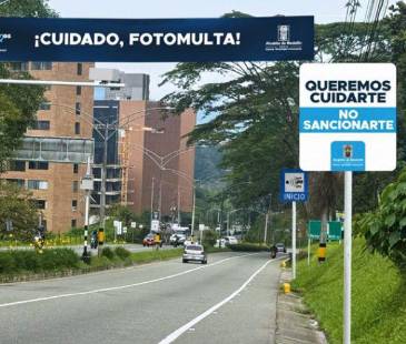 La Alcaldía promete que cada zona con fotodetección estará señalizada desde 200 metros antes de la cámara. FOTO: CORTESÍA