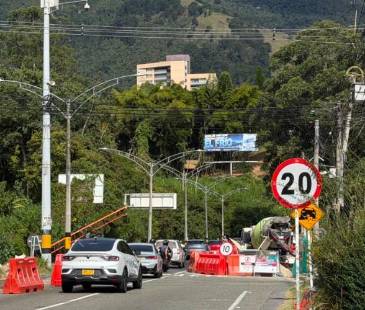 <span class="mln_uppercase_mln">La</span><b><span class="mln_uppercase_mln"> Avenida Las Palmas tendrá paso a un carril en el sector Chuscalito. FOTO: ALCALDÍA DE MEDELLÍN </span></b>