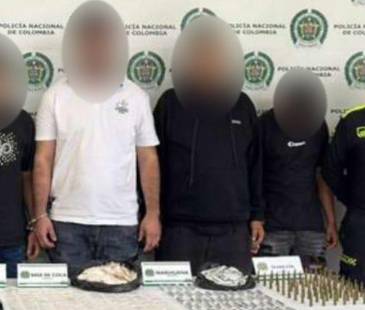 Las seis personas capturadas son señaladas por concierto para delinquir y hurto calificado. <b><span class="mln_small-caps_mln">/ FOTO: POLICÍA ANTIOQUIA</span></b>