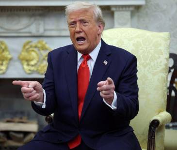 Claudia Sheinbaum propone salidas más pacíficas a los planteamientos de Donald Trump. FOTOS: GETTY IMAGES