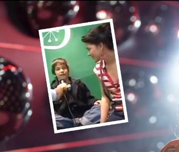 La cantante Greeicy Rendón (fondo) en su juventud junto a Camilo Echeverry (detalle). FOTO: REDES Y IG GREEICY