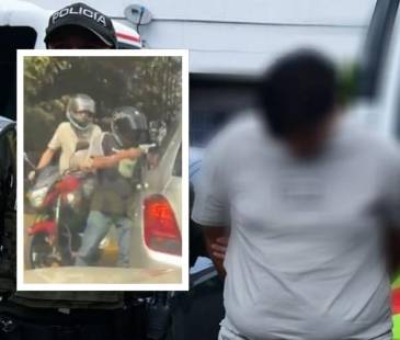 Sujetos cometiendo el hurto (izq.) y, posteriormente, capturados (der.). FOTO: POLICÍA METROPOLITANA y GUARDIANES ANTIOQUIA 