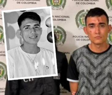 Diego Esteban Raigoza Osorio (centro) fue capturado por orden judicial por el crimen de Gabriel Enrique Arenas Erazo (detalle)<span class="mln_small-caps_mln">. FOTOS: FISCALÍA Y CORTESÍA</span>