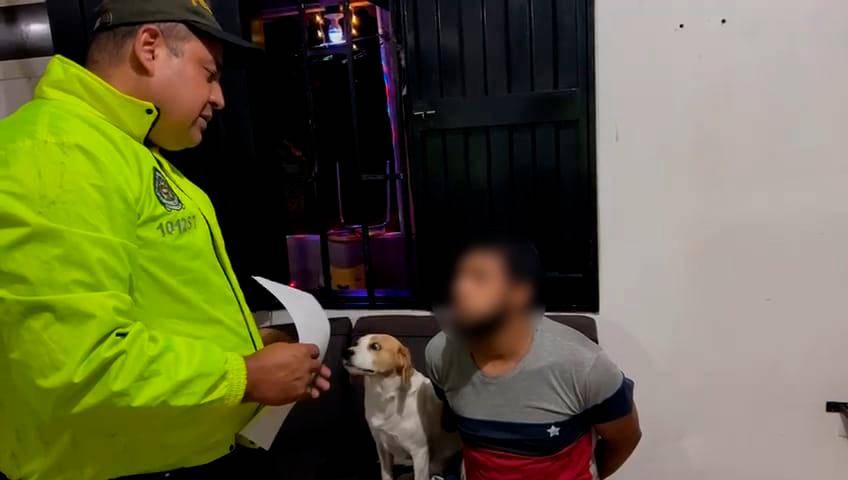 Así fue la captura de alias Juan David. /FOTO: POLICÍA NACIONAL