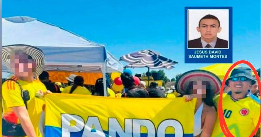 Jesús David Saumeth Montes es la persona que sale en el extremo derecho de la imagen. /FOTO: TOMADA DE TWITTER-CANAL TRO. 