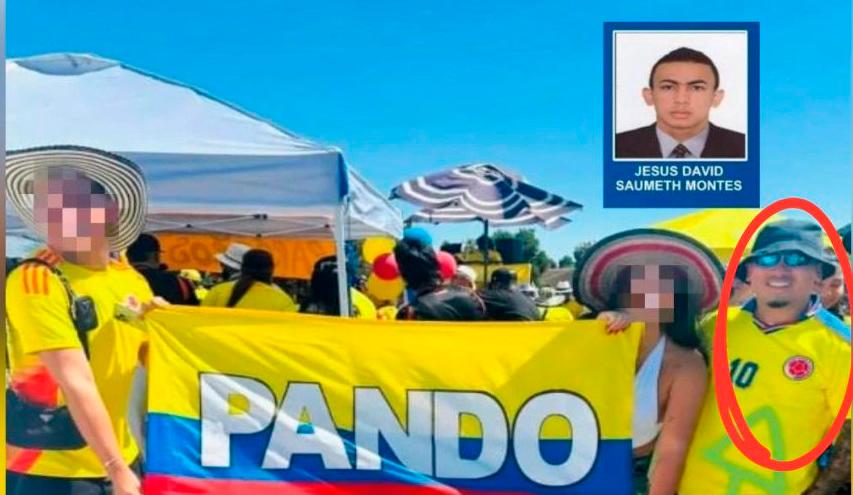 Jesús David Saumeth Montes es la persona que sale en el extremo derecho de la imagen. /FOTO: TOMADA DE TWITTER-CANAL TRO.