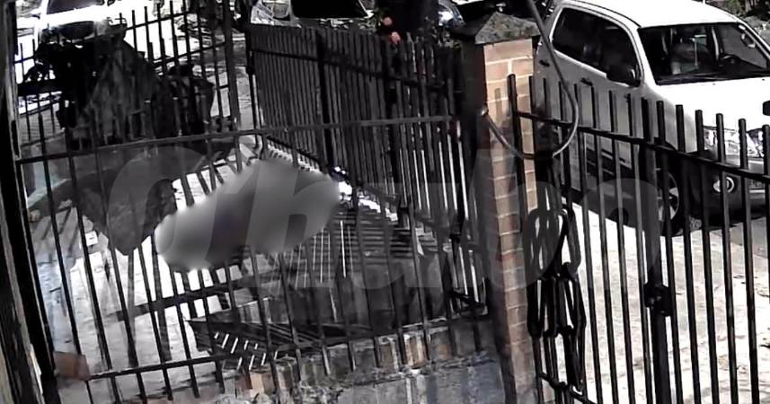 El hombre cayó dentro de la casa vecina, golpeándose fuertemente la cabeza. FOTO: CORTESÍA