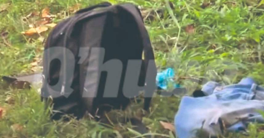 En una manga fue puesto el morral con algunas pertenencias de la víctima. /FOTO: SINDY VALLE