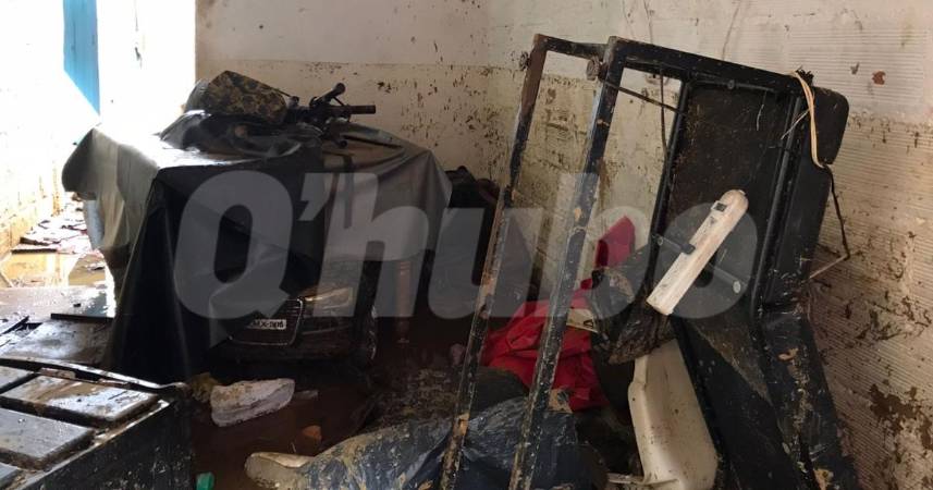 Así quedó la vivienda del menor tras las fuertes lluvias. FOTO: LAURA ROSA JIMÉNEZ