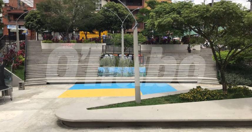 En este parque cayó herida la víctima. /FOTO: LAURA ROSA JIMÉNEZ VALENCIA