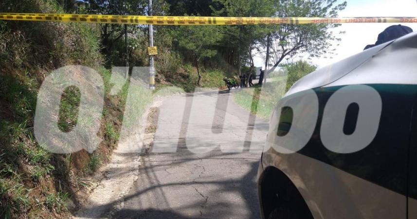 Sitio donde fue encontrado el cuerpo en Copacabana. FOTO: GUILLERMO LEÓN OSPINA MUÑOZ