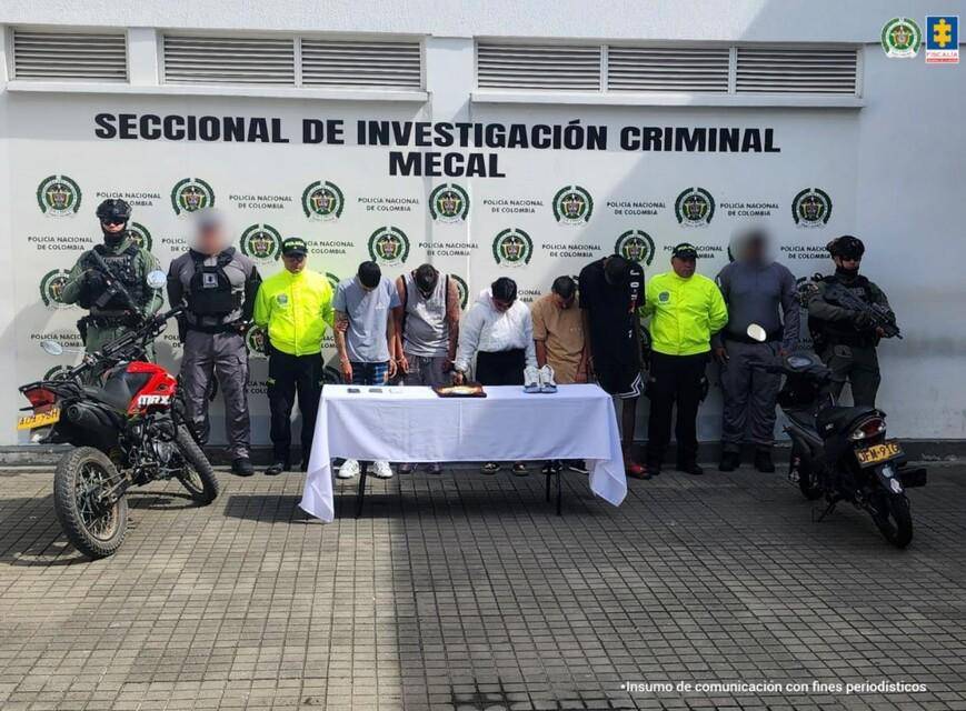 Los cinco implicados en el crimen de la joven madre. FOTO: FISCALÍA