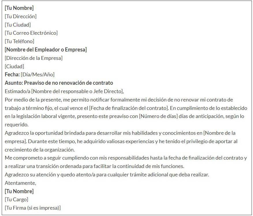 Conozca lo que debe saber de un Preaviso en contrato a término fijo