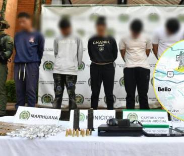 Fueron capturados cinco hombres y una mujer vinculados a los atentados contra varias torres de energía en el Valle de Aburrá. FOTOS: ALCALDÍA DE MEDELLÍN