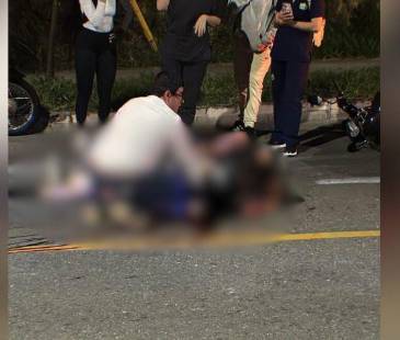El joven se movilizaba con una menor de edad que también resultó herida. FOTO: CORTESÍA DENUNCIAS ANTIOQUIA