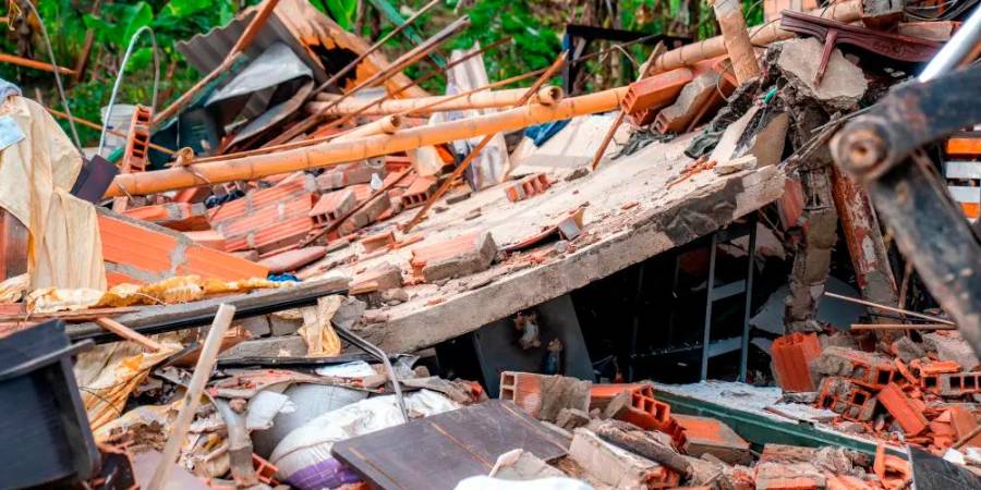 Así quedó el lugar tras la explosión. /FOTO: CORTESÍA