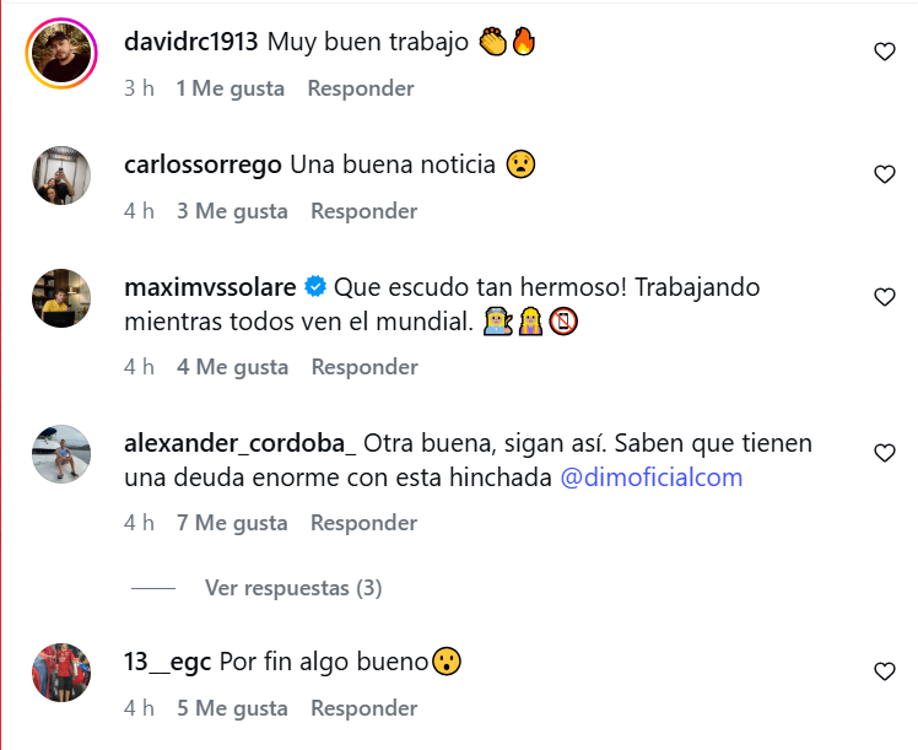 Comentarios sobre la renovación del jugador Fabra. FOTO: @DIMOFICIAL