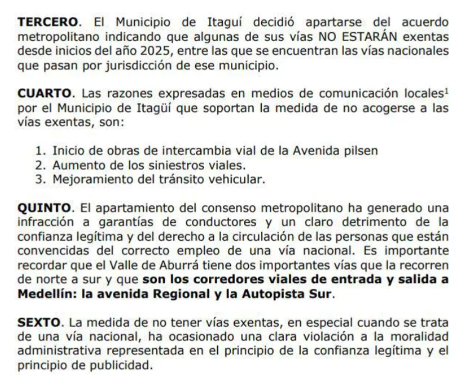 Acción popular por pico y placa. <b><span class=mln_small-caps_mln>/FOTO: EL COLOMBIANO</span></b>