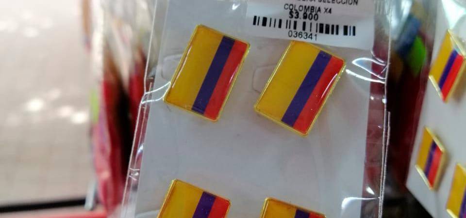 Pines con la bandera de Colombia. /FOTO: SINDY VALLE. 