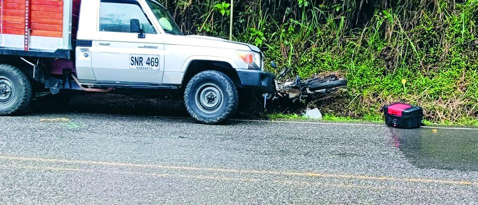 Contra este vehículo particular fue con el que chocó la profesora Nancy. /FOTO: CORTESÍA