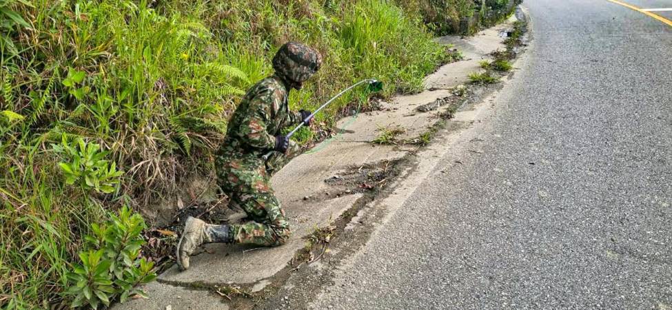 Desminado San Andrés de Cuerquia. /FOTO: SÉPTIMA DIVISIÓN EJÉRCITO NACIONAL