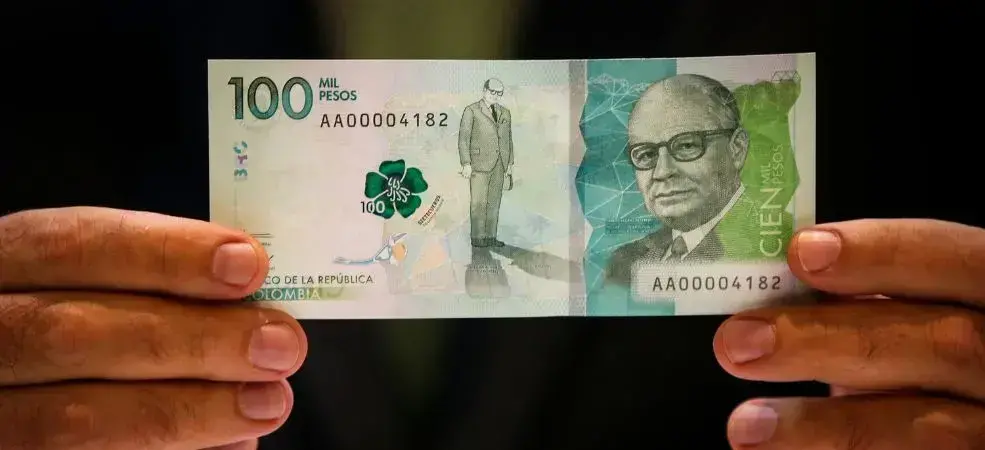 Billete de 100.000 pesos colombiano . / FOTO: COLPRENSA